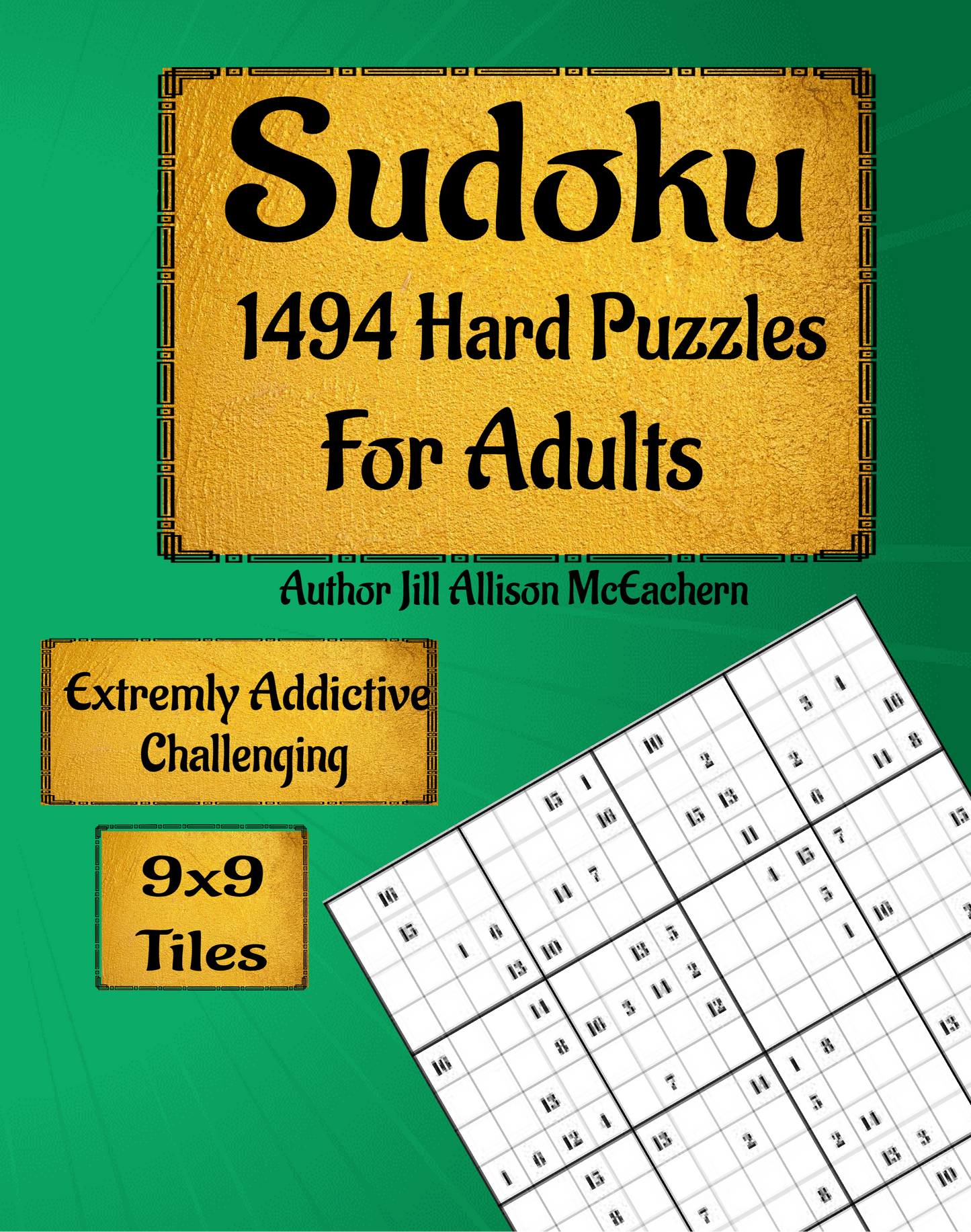 Puzzle Books: Adults Sudoku Hard Puzzles for Adults: 1494 Sudoku Puzzles & Solutions,