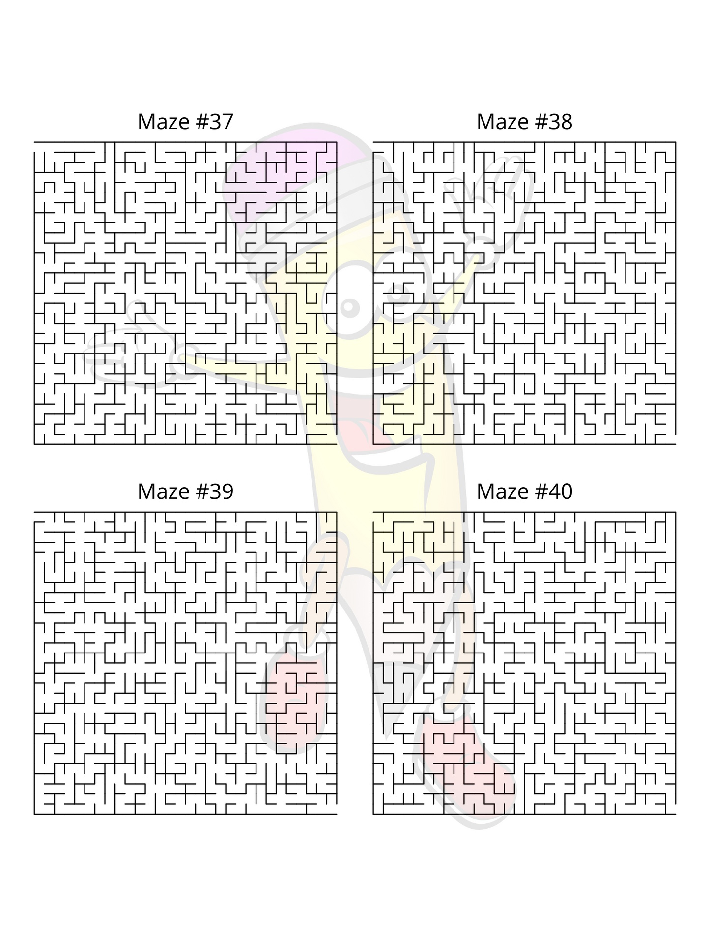 Puzzle Books Adults or Kids Mazes Digital Download