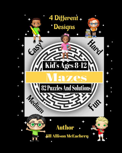 Puzzle Book Kids Ages 8-12 Maze 82 Puzzles Digital Download