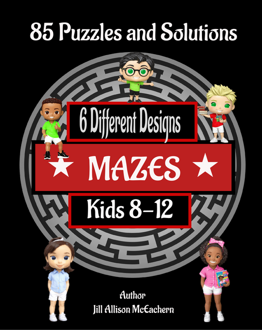Puzzle Books Adults or Kids Mazes Digital Download