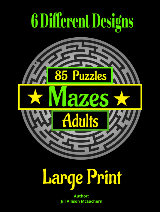 Puzzle Books Adults or Kids Mazes Digital Download