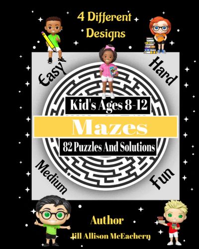 Puzzle Book Kids Ages 8-12 Maze 82 Puzzles Digital Download