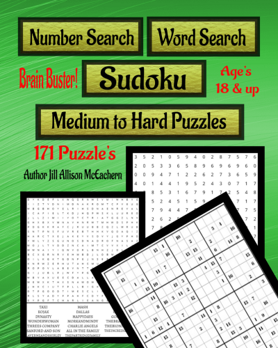 Puzzle Book Adults: Number Search, Word Search, Sudoku Digital download